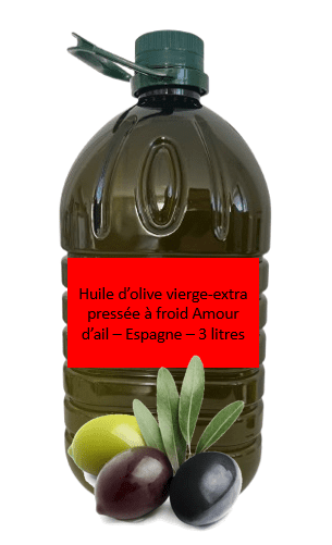 Huile olive vierge extra Amour d ail